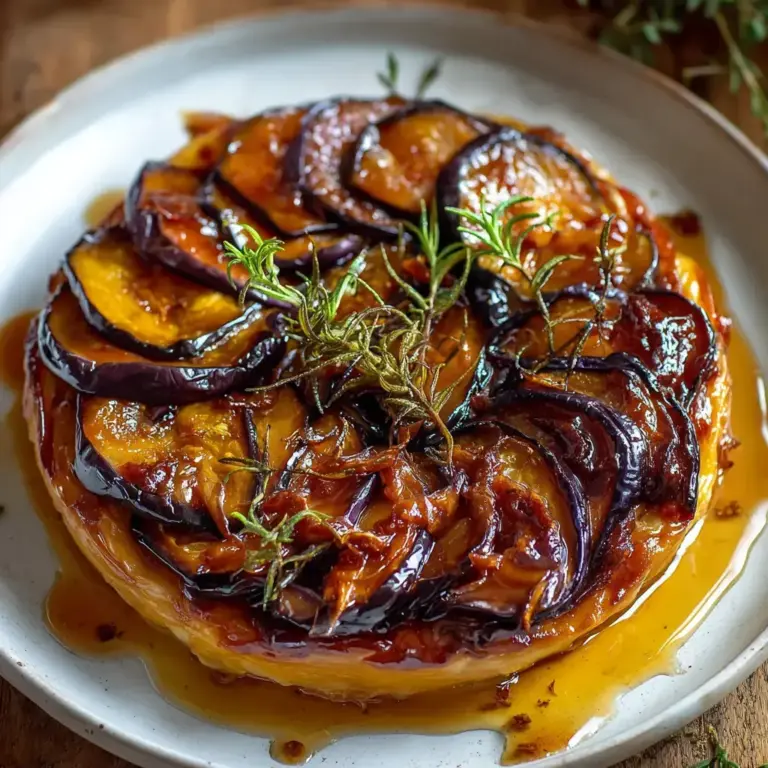 Tarte tatin aux aubergines