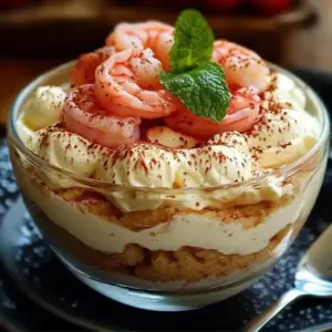 Tiramisu aux crevettes roses