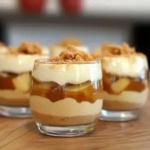 Tiramisu aux pommes et caramel au beurre salé