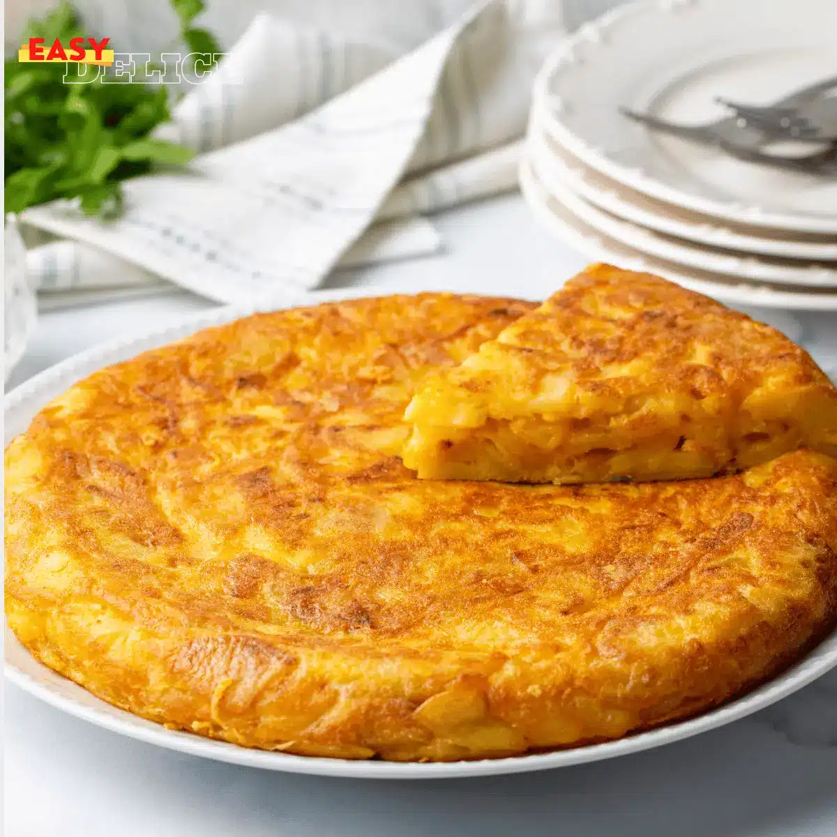 Recette de Tortilla facile à l'airfryer 2 tortilla de patatas friteuse à air