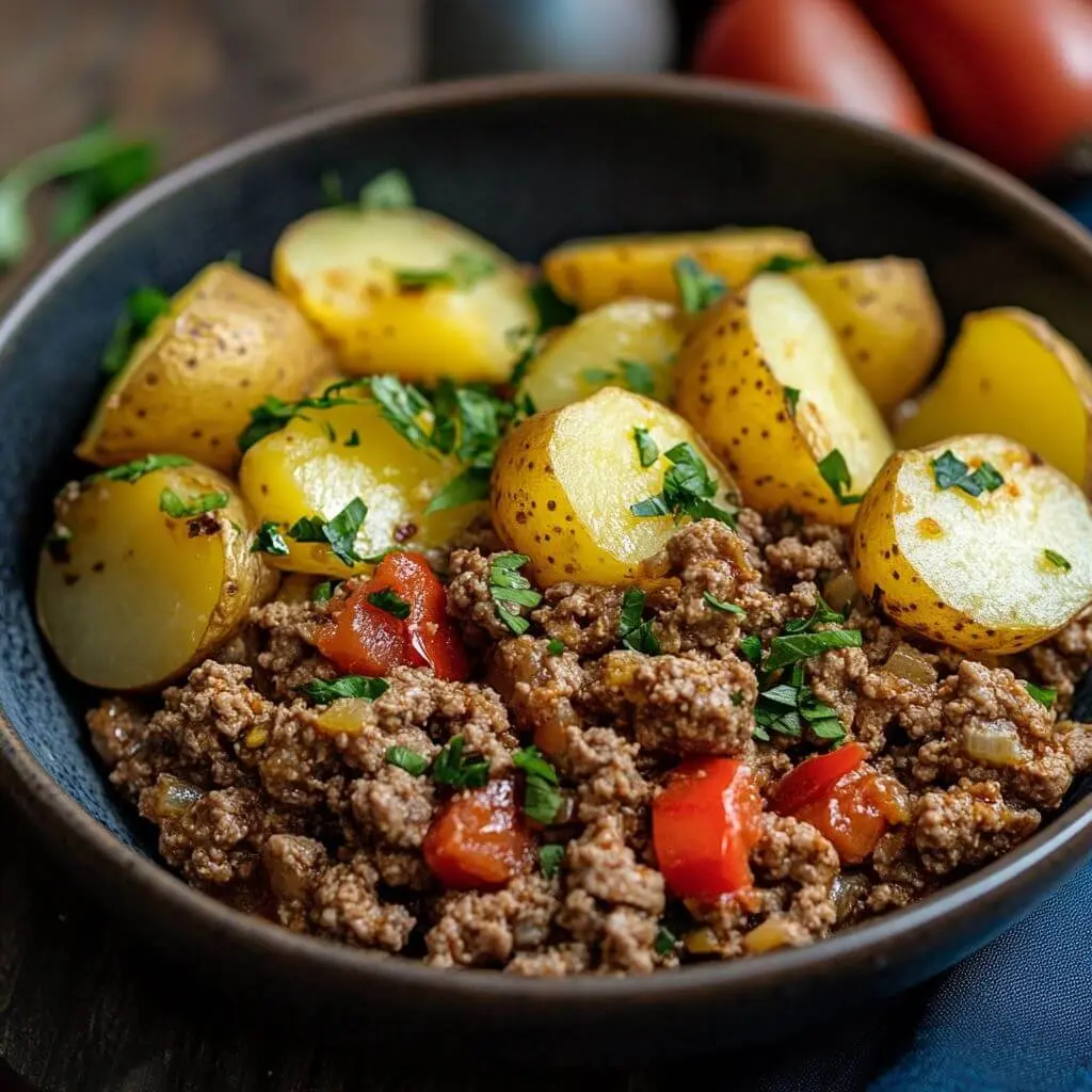 Viande hachée avec pommes de terre